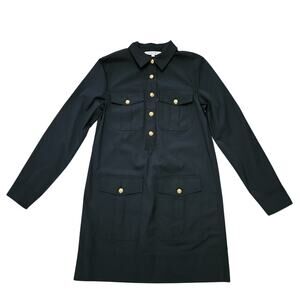 Veronica Beard Black Dress with Gold Buttons